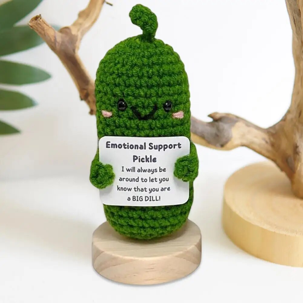 Handmade Knitted Pickle/Pineapple/ Avocado/Potato With Positive