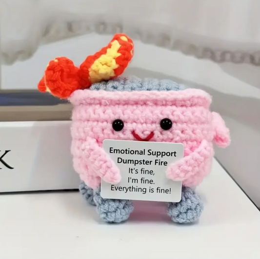 Handmade Emotional Support Dumpster Fire Emma