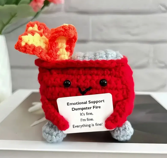 Handmade Emotional Support Dumpster Fire Fred