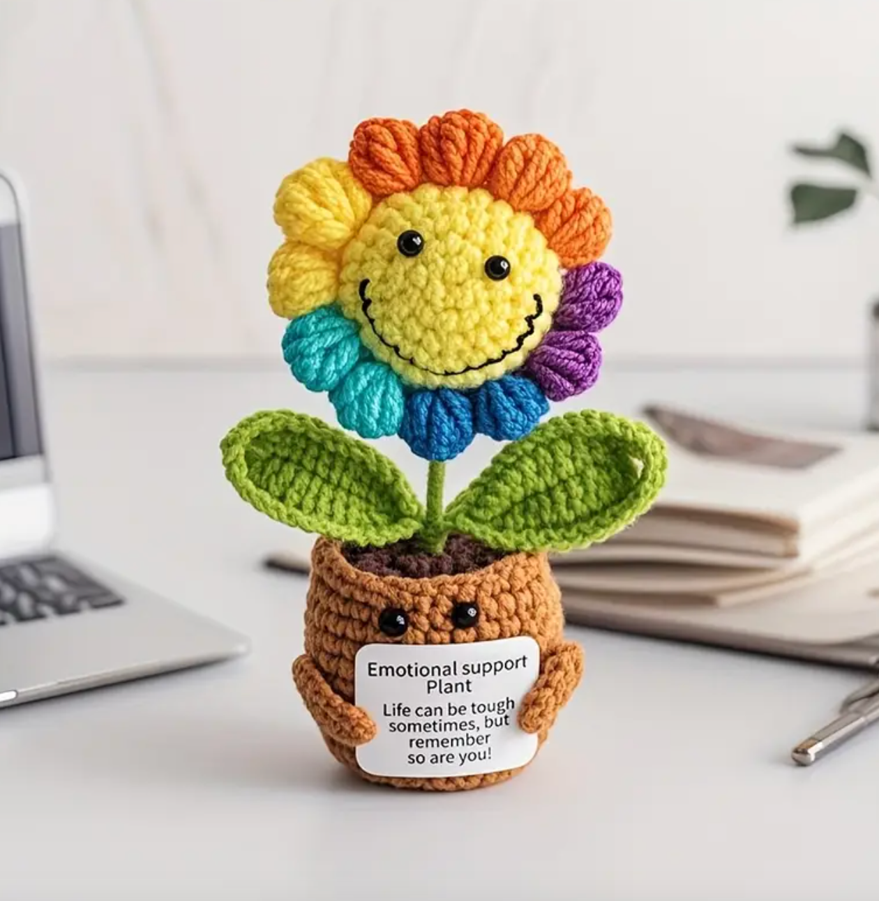 Handmade Emotional Support Plant Rainbow Ray