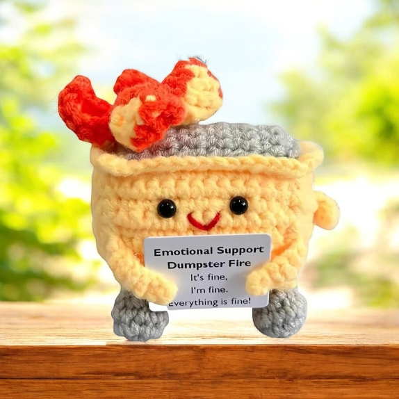 Handmade Emotional Support Dumpster Fire Sparky