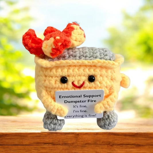 Handmade Emotional Support Dumpster Fire Sparky